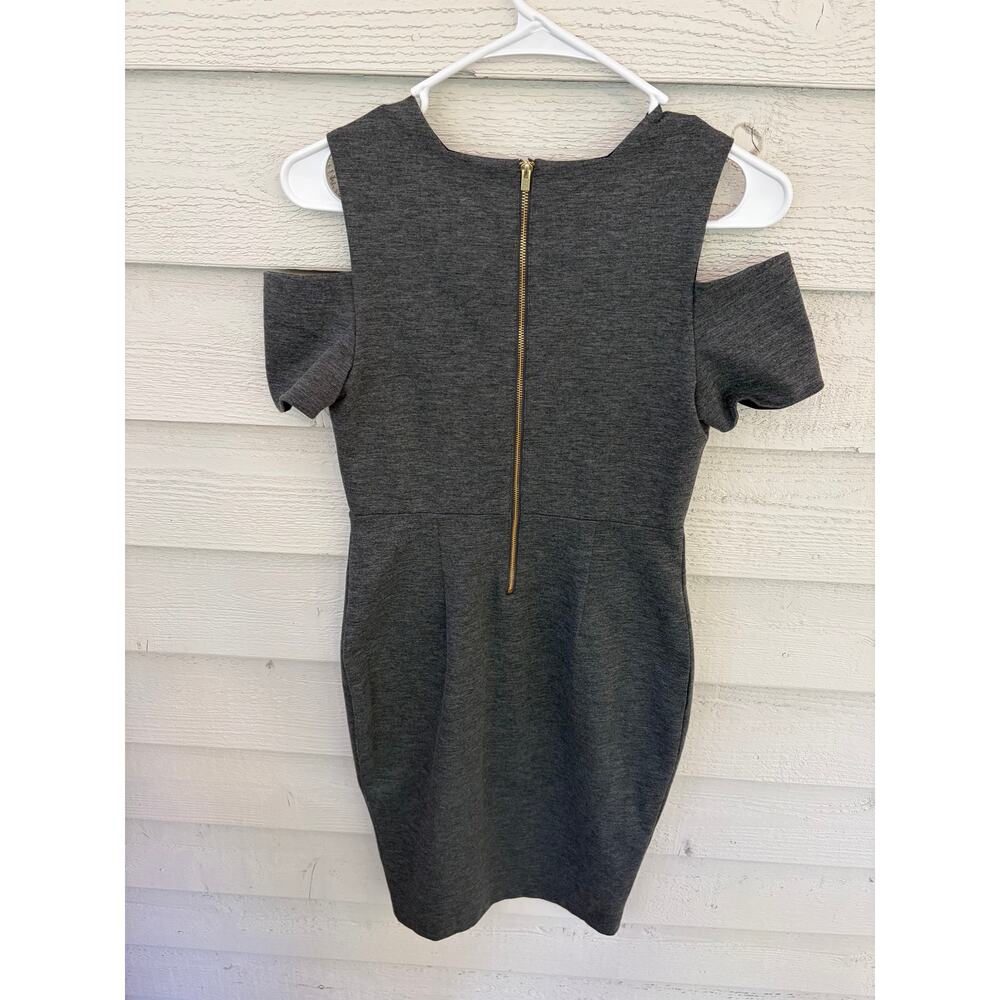 EXPRESS Gray Cold Shoulder Bodycon Dress – Size 4 - Picture 7 of 7